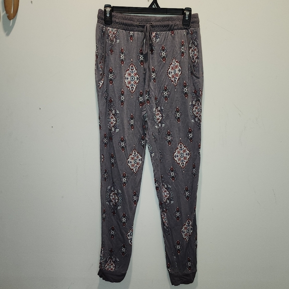 Bohemian Pink Republic Lounge Pants Size Large Soft and Stretchy with Drawstring - Picture 1 of 6